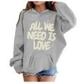 thumbnail image 1 of LUOGENLI Hoodies for Girls 14-16 Baggy Girl's Hoodie Long Sleeve Soft Sweatshirt Graphic Hoody Kids Cute Pullovers Top Clothes for Girls Sweatshirts for Girls 12-14 Light Gray 5-6 Years, 1 of 4
