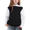 thumbnail image 1 of LUOGENLI Hoodies Girls Sweatshirts Size 10-12 Preppy Kids Boys Girls Hooded Jacket Patchwork Hoodie Sweatshirt Toddler Child Pullover St. Patrick's Day Hoodies for Girls 8-10 Black 7-8 Years, 1 of 5