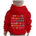 thumbnail image 1 of LUOGENLI Hoodies Girls Valentine's Day Hoodies Size 6-7 Boys and Girls Casual Loose Cute Print Long Sleeve Hoodie Sport Top Sweatshirts for Girls 10-12 Years Old Red 7-8 Years, 1 of 5