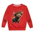 thumbnail image 1 of LUOGENLI Hoodies St. Patrick's Day Hoodies for Girls 12-14 Preppy Children's Casual Cow Print Crew Neck Hoodie Sweatshirts for Girls 14-16 Girls Sweatshirt Red 13-14Years, 1 of 4