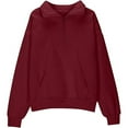 thumbnail image 1 of LUOGENLI Hoodies Sweatshirts for Girls Preppy Girls Half Zip Sweatshirt Quarter Zip Pullover Sweatshirts with Pocket Hoodie Sweater Fall Clothes for Teen Girls Red 5-6 Years, 1 of 4
