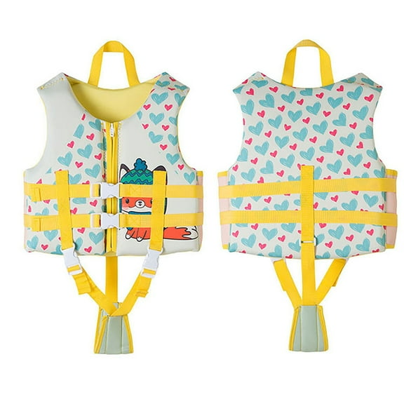 LUOGENLI Life Jacket 20-30 Lbs Neoprene Girls and Boys Ice Printed Swimwear Life Vest for Toddlers and Kids Pool Beach Ocean Water Outfit for Swimming Activities Light Blue-1 Size
