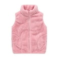 thumbnail image 1 of LUOGENLI Jackets for Girls 10-12 Colors Toddler Girls Boys Sleeveless Solid Jacket Zip up Coat Fall Warm Winter Kids Outwear Girls Jackets Size 6X Jackets for Girls 10-12 Years Old 4-5 Years, 1 of 4