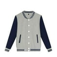 thumbnail image 1 of LUOGENLI Boys' Outerwear Jackets Children's Long Sleeve Button Thin Basic Color Matching Coat Jacket Cardigan Top Baby Boys' Down Coats & Jackets Boys' Outerwear Jackets & Coats 5T Grey 140, 1 of 6