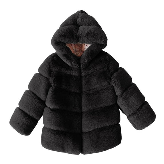 LUOGENLI Jackets for Girls 14-16 Toddler Girls Jacket Fall Winter Toddler Kids Soild Jackets Warm Hooded Woolen Jacket Coats Girls Jackets Size 7-8 Coats Girls Jackets Size 7-8 Spring 4-5 Years