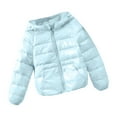 thumbnail image 1 of LUOGENLI Jackets for Girls 14-16 Winter Coats Kids Toddler Baby Boys Girls Solid Padded Jacket Winter Warm Clothes Outerwear Coat Jackets for Girls 10-12 Sky Blue 5-6 Years, 1 of 3