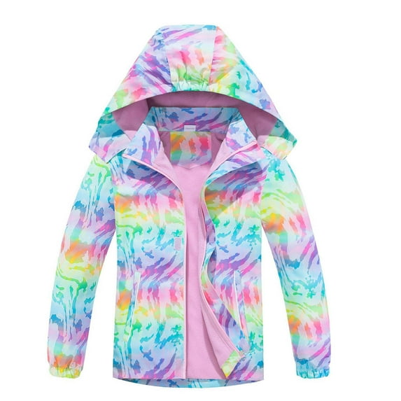 LUOGENLI Jackets for Girls 8-10 Softshell Jacket Girls' Rain Jacket Children's Winter Jacket Transition Jacket With Water Breathable Jacket With Hood Girls Jackets Size 8-10 7-8 Years