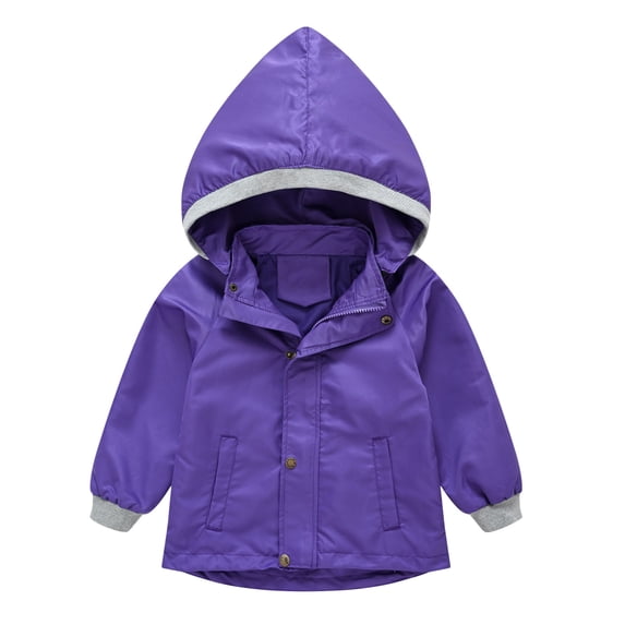 LUOGENLI Jackets for Girls Toddler Boys Girls Winter Coat With Pocket Hooded Jacket Zipper Windproof Outwear Jackets for Girls 8-10 Jackets for Girls 9-10 4-5 Years