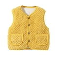 thumbnail image 1 of LUOGENLI Jackets for Girls Toddler Girls Boys Winter Sleeveless Warm Solid Color Two Pockets Coat Jacket Autumn Clothes Jackets for Girls 9-10 Girls Jackets Size 10-12 White 12-18 Months, 1 of 5