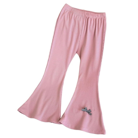 LUOGENLI Jean Shorts for Girls 12-14 Girls' Autumn Style Leggings Flared Pants Bow Tie Elastic Children'sPants Baby'sWinter Pants Girls Shorts 5T Girls Shorts Size 12-14 Youth 2-3 Years