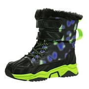 LUOGENLI Kids Rain Boots Size 2 Youth Children Shoes Thick Soled Plus Velvet Warm Snow Boots Outdoor High Top Fashionable Velvet Snow Boots Kids Rain Boots Size 11 Kids Rain Boots Size 3 Big Kid 32