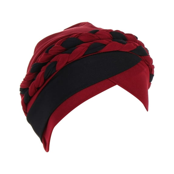 LUOGENLI Large Head Sun Hats For Women New Double Striped Two Color Turban Hat European and Fashion Braided Hat Turban Hat Camo Bucket Hats For Men Cowboy Hat Rack Wall Mount