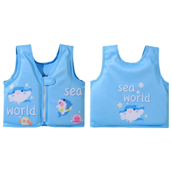 LUOGENLI Life Jackets for Kids 20 to 30 Lbs Girls Swimwear Toddler Flotation Vest with Prints for Beach and Pool 1 5 Years Lightweight Blueoyancy Aid Sky Blue Size One Size
