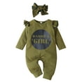 thumbnail image 1 of LUOGENLI Little Girls Outfits Size 10 Summer Children's Clothing Autumn Children's Fashion Alphabet Print Jumpsuit Baby Outing Clothing Girls' Crawling Suit 4th of July Outfits Girls 4T 9-12 Months, 1 of 3