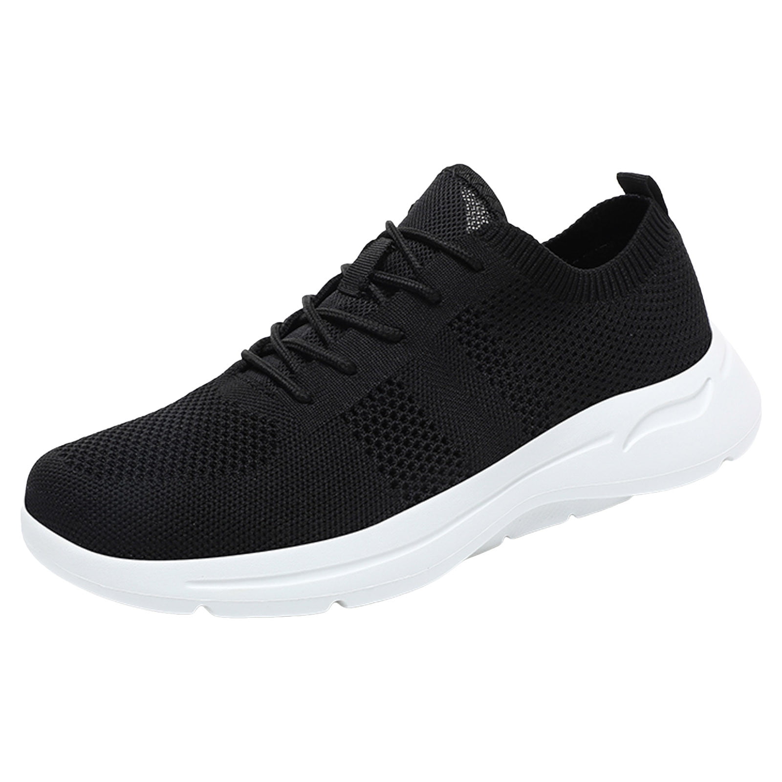 LUOGENLI Male Mens Sneakers 10.5 Wide Width on Men Sports Shoes Fashionable New Pattern Simple and Solid Color Mesh Breathable and Comfortable Flat Bottomed Casual Shoes 40