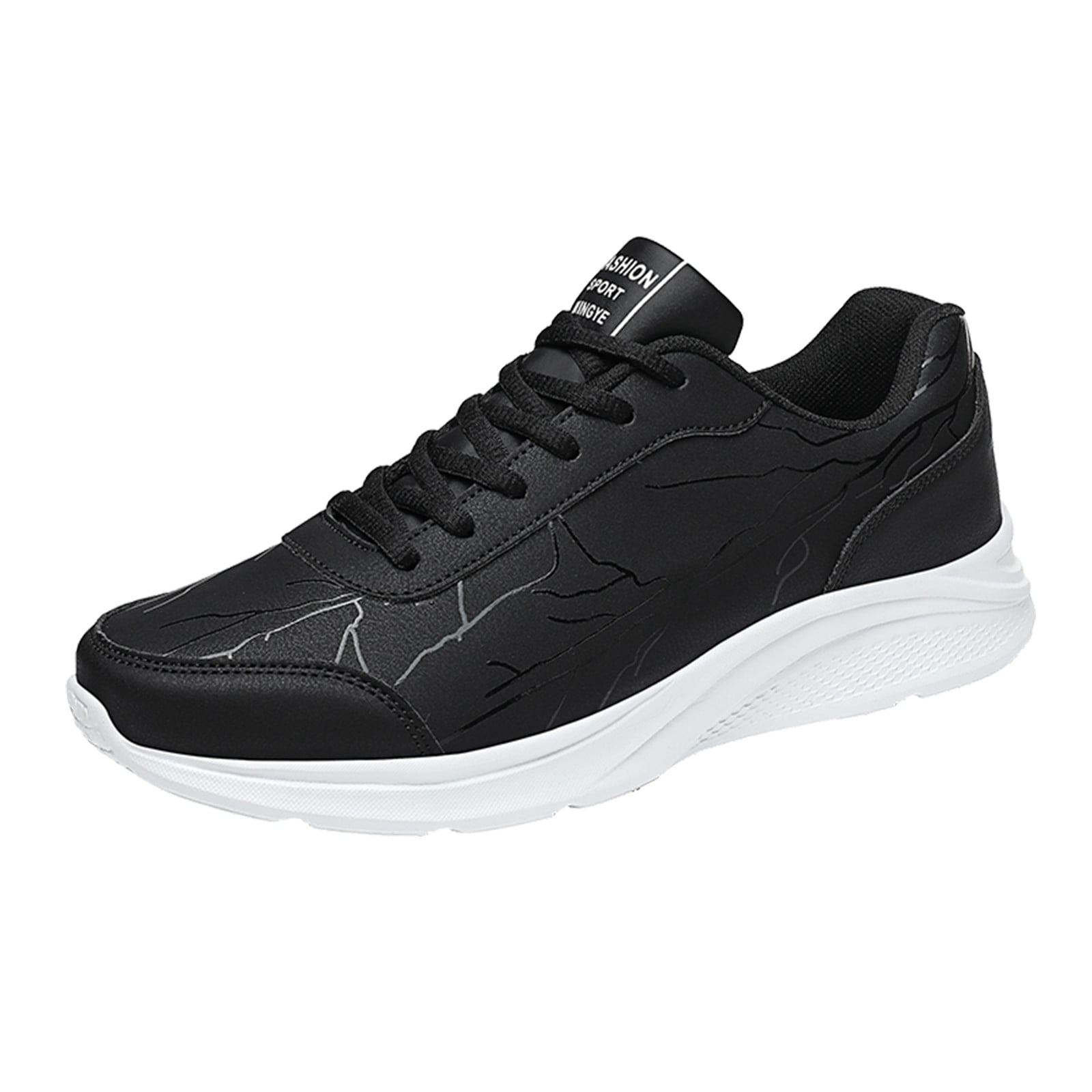 LUOGENLI Male Mens Sneakers 11 Wide Low Top Leather Casual Lightweight Sports Men Shoes Walking Shoes Mens Sneakers Size 10.5 Men Sneakers Shoes 42