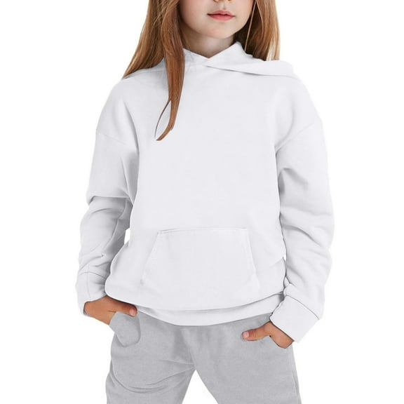 LUOGENLI Outfits Baby Girl Rompers 3-6 Months Children Kids Boys and Girls Long Sleeve Letter Printed Lightweight Hoodie Sweatshirts and Long Pants Set Outfit White 8-10 Years