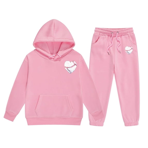 LUOGENLI Outfits Girls Rompers Size 10-12 Dressy Reindeer Girls' Hoodie Set Children's Two Piece Set Medium and Small Children's Solid Color Long Sleeved Hoodie and Sweatpants 2-3 Years