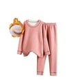 thumbnail image 1 of LUOGENLI Pajamas Girls Christmas Pajamas Size 12/14 2024 Children's Seamless Thermal Underwear Set Boys and Girls Long Plus Girls' Homewear Pajamas Watermelon Red 4-5 Years, 1 of 4