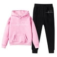 thumbnail image 1 of LUOGENLI Preppy Outfits for Girls 10-12 Sweatshirt Girls Kids Boys Kids Hooded Tracksuit Unisex Two Piece Outfits Hoodie Sweatshirt Sweatpants Set Back to School Outfits for Girls 14-16 7-8 Years, 1 of 3