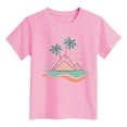 thumbnail image 1 of LUOGENLI Shirts Boys Girls' Island Print Casual T Shirt Fashion Kids' Comfort Fit Top for Beach & Daily Wear The 7th of July Shirts for Girls 8-10 White Cute Tops for Girls 8-9 3-4 Years, 1 of 4