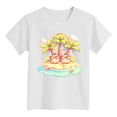 thumbnail image 1 of LUOGENLI Shirts Boys Girls' Island Print Casual T Shirt Fashion Kids' Comfort Fit Top for Beach & Daily Wear Shirts for Girls 5T Crop Tops for Girls 12-14 White 12-18 Months, 1 of 4