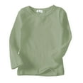 thumbnail image 1 of LUOGENLI Shirts Kids Baby Boys Girls Shirts High Collar Soft T Shirt UniLong Sleeve Tee Tops Shirts for Girls 8-10 Cheer Crop Tops for Girls 10-12 Green 3-4 Years, 1 of 3