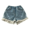 thumbnail image 1 of LUOGENLI Shorts for Girls 12-14 Years Old Kids Toddler Baby Girl's Solid Lace Spring Summer Jeans Shorts Denim Shorts Casual Shorts Daily Wearing Jean Shorts for Girls 7-8 4-5 Years, 1 of 9