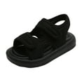 thumbnail image 1 of LUOGENLI Slippers Girls Slippers Size 4.5 Children Shoes Comfortable Thick Sole Sandals Fashion Outdoor Beach Sandals Girls Slippers Size 13-1 Girls Slippers Size 3 Big Kid Black 26, 1 of 5