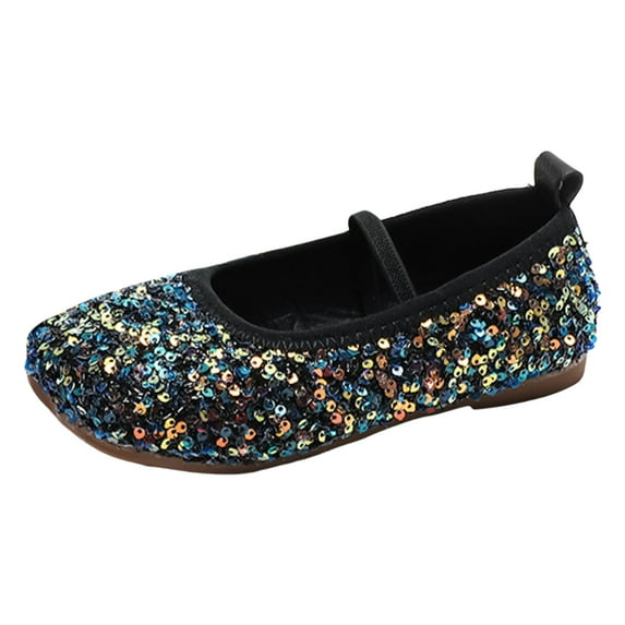 LUOGENLI Slippers Girls Slippers Size 4 Girls Sandals Fashion New Pattern Sequin Decoration Cute Flat Bottom Soft Comfortable Lightweight Princess Shoes Girls Slippers Size 11.5 Blue 31