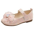 thumbnail image 1 of LUOGENLI Slippers Girls Slippers Size 1 Girls Sandals Fashion New Pattern Water Decoration Cute Bow Flat Bottom Lightweight and Comfortable Hook Loop Princess Shoes Girls Slippers Size 5Y 30, 1 of 9