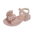 thumbnail image 1 of LUOGENLI Slippers Girls Slippers Size 11.5 Children Shoes Thick Heel Sandals Open Toe Fashion Cute Pearl Lace Princess Sandals Girls Slippers Size 3 Girls Slippers Size 4-5 34, 1 of 7