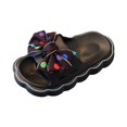 thumbnail image 1 of LUOGENLI Slippers Girls Slippers Size 13 Children Slippers Cartoon Dinosaur Flat Bottom Home Breathable Beach Slippers Slippers for Girls Size 11 Girls Slippers Size 5Y Black 34, 1 of 6