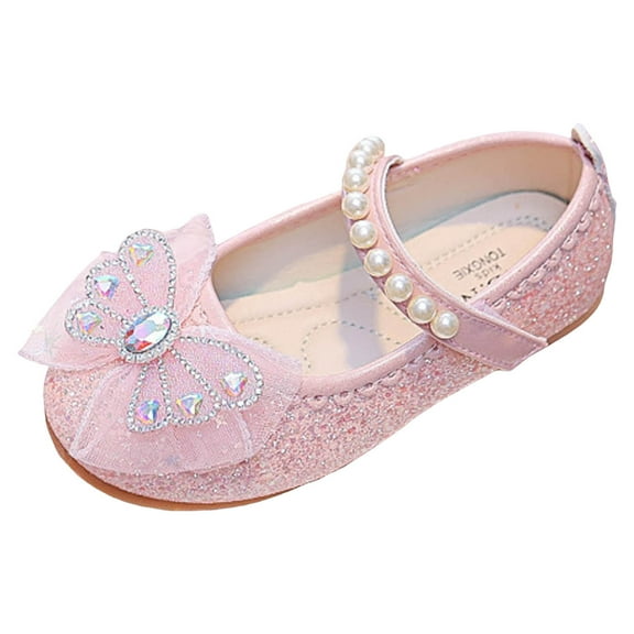 LUOGENLI Slippers Slippers for Girls 10-12 Years Old Preppy Girls Sandals Fashion New Pattern Cute Bow Pearl Decoration Versatile Flat Bottom Comfortable Princess Shoes Red 34