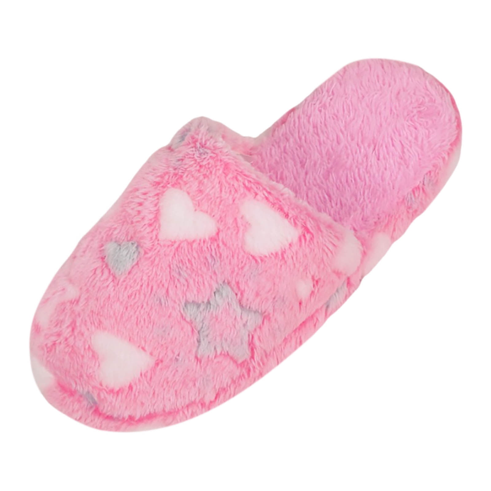 LUOGENLI Slippers for Women Size 12-13 Women on Furry Flat Home Winter ...