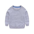 thumbnail image 1 of LUOGENLI Spring T Shirts Valentine's Day for Girls 8-9 Toddler Baby Boys Girls Long Sleeve Solid Shirt Tops Kids Fall Winter Clothes St. Patrick's Day T Shirts for Girls 8-10 Grey 6-8 Years, 1 of 7