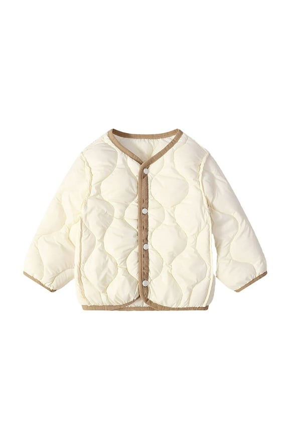 Suit Jacket for Girls Size 18 2024 New Children's Down Jacket in Children's Inner Bladder Foreign Boy and Girl Baby Korean Version of White Eiderdown Coat White 12-24 Months