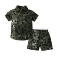 thumbnail image 1 of LUOGENLI Summer Outfits For Boys 10-12 Summer Boys Leopard Print Short Sleeved Printed Shirt Children'S Casual Shorts Two Piece Children'S Cardigan Outfits For Boys Size 6-7 6-12 Months, 1 of 8