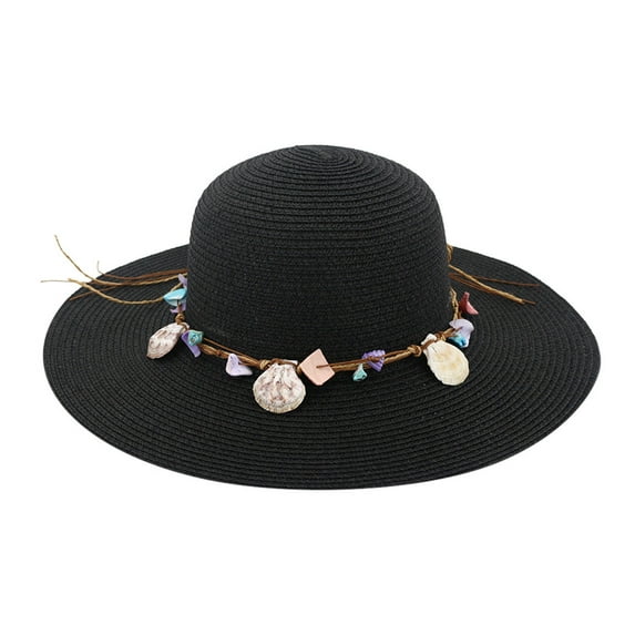 LUOGENLI Sun Hats For Women Packable Vintage Fashion Lady Casual Cap Wide Sun Straw Beach Hat for Women Sun Hats For Women Soft Bucket Hats For Men White