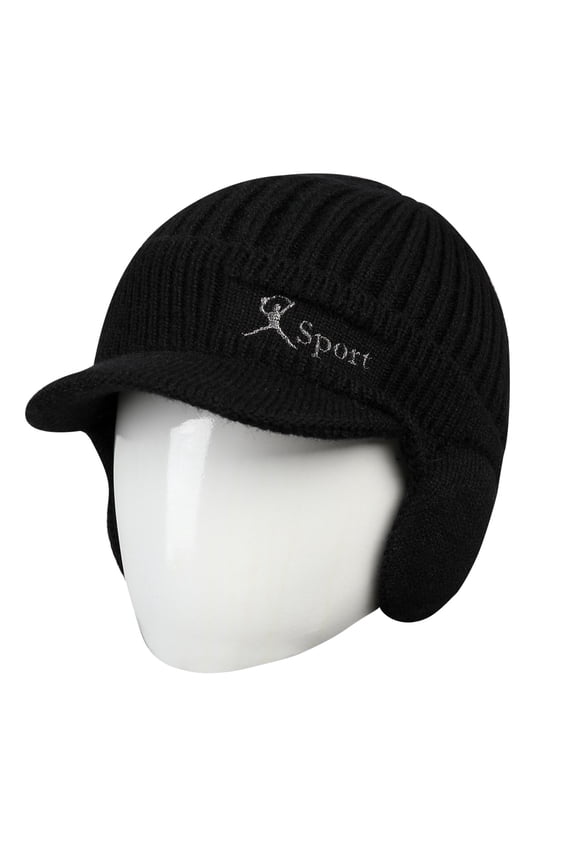 Sun Hats For Women Small Head Men's Winter Hat with Earflaps Knit Baseball Cap with Ski Hat Warm Lined Hunting Hat Sun Hats For Women Packable Vintage Bucket Hats For Men Xl Large