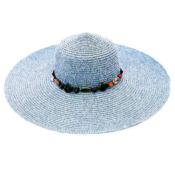 LUOGENLI Sun Hats For Women Small Head Wide Brim Women's Beach Solid Color Sun Hat for Sun and Shading Bucket Hats For Men Big Head Sun Hats For Women