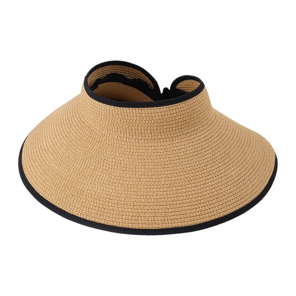LUOGENLI Sun Hats for Women Sun Visor Hats for Women Women's Summer Ponytail Straw Beach Hat with Upf 50+ Trucker Hats Women Trendy Summer Trucker Hats Women Trendy Country