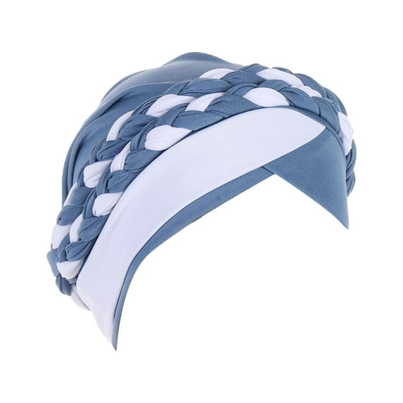 LUOGENLI Sun Hats For Women Wide Brim Beach New Double Striped Two Color Turban Hat European and Fashion Braided Hat Turban Hat Cowboy Hat Holder Macrame Cowboy Hat Boxes Storage Cardboard