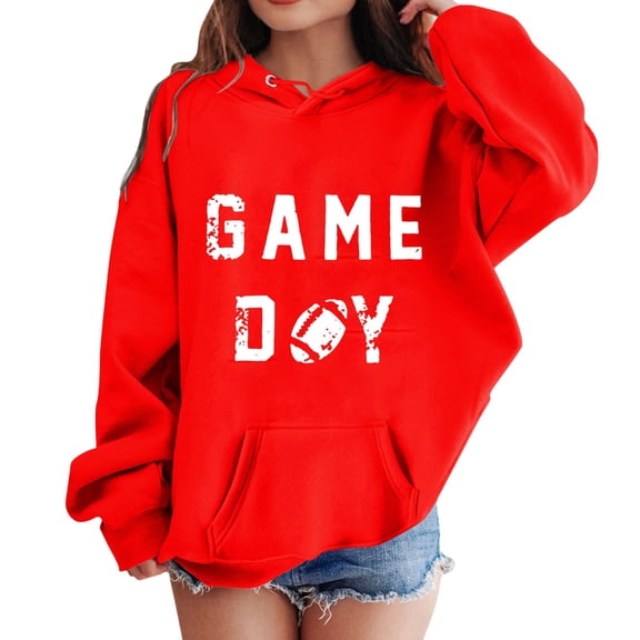 LUOGENLI Sweatshirts for Girls 12-14 Boy Girl Hoodie Long Sleeve Soft Sweatshirt Graphic Hoody Kids Cute Pullovers Top Clothes Sweatshirts for Girls Size 14-16 Red 5-6 Years