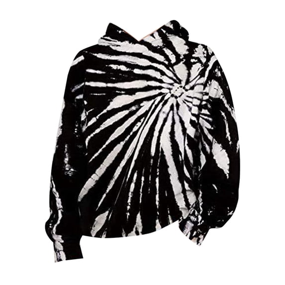 LUOGENLI Sweatshirts for Girls Size 10-12 Spring and Autumn New Children's Tie Dye 3D Printed Hoodie Pullover Sweatshirt out Wear Cute Sweatshirts for Girls 10-12 Dance 3-4 Years