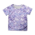 thumbnail image 1 of LUOGENLI T Shirts Valentine's Day for Girls 7-8 Kids Erfly Print Short Sleeve T Shirt Tops Casual Girls St. Patrick's Day T Shirts Size 8-10 Girls Spring T Shirts Size 10-12 3-4 Years, 1 of 3