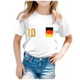 thumbnail image 1 of LUOGENLI Tank Tops for Girls 14 2024 Children's European Cup Fashion Team Printed Short Sleeve Round Neck Top T Shirt0 Girls Summer Tops Size 6/7 Girls Summer Tops Size 6 8-9 Years, 1 of 4