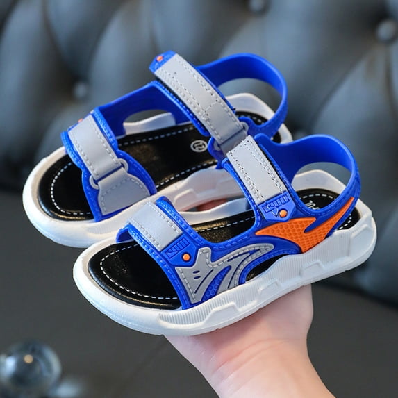 LUOGENLI Toddler Boy Slippers Size 9 Boy Fashion Comfortable Beach Sandals with Soft Soles In Summer Toddler Boy Slippers Size 8/9 Toddler Boy Slippers Size 7-8 35