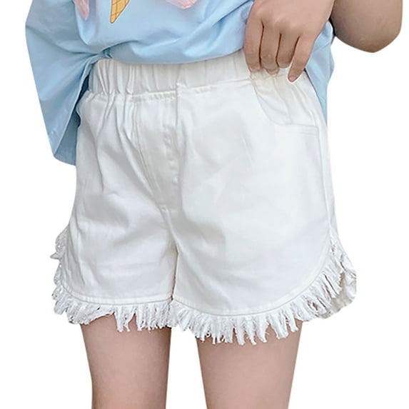 LUOGENLI Boys Shorts Size 8 Athletic Girl's Solid Color Jean Shorts High Waisted Wide Leg Denim Shorts Boys Shorts Size 7 Slim Fit Boys Shorts 5T Usable Drawstring 4-5 Years