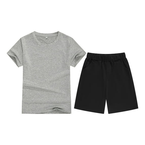 LUOGENLI Toddler Girls Summer Outfits 5T-6T Summer Summer Kid Boys Girls Children Soft Short Sleeve T Shirt Top Blouse and Shorts Casual Two Piece Outfit Set 8-9 Years